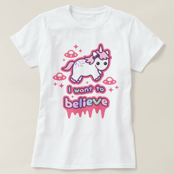 Believe in Unicorns and Aliens T-Shirt | Zazzle.com