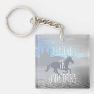 Believe in Unicorns Keychain