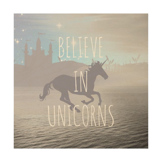 Believe in Unicorns Whimsical Art (Front)