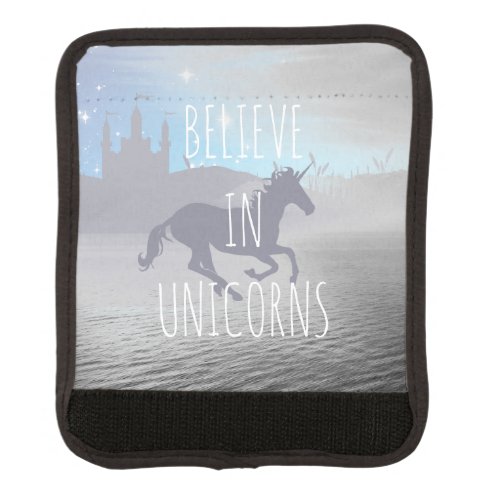 Believe in Unicorns Whimsical Art Luggage Handle Wrap