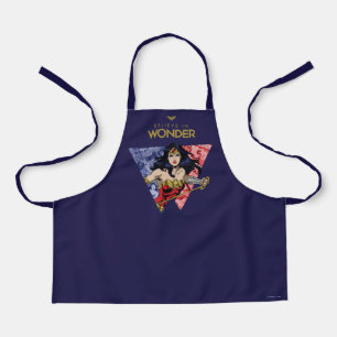 "Believe In Wonder" Wonder Woman Lasso Comic Logo Apron