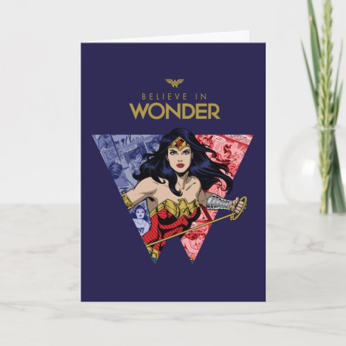 Believe In Wonder Wonder Woman Lasso Comic Logo Card