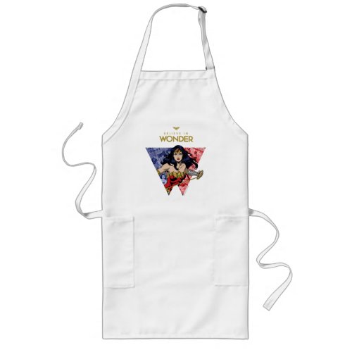 Believe In Wonder Wonder Woman Lasso Comic Logo Long Apron