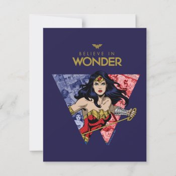 "believe In Wonder" Wonder Woman Lasso Comic Logo Note Card by wonderwoman at Zazzle