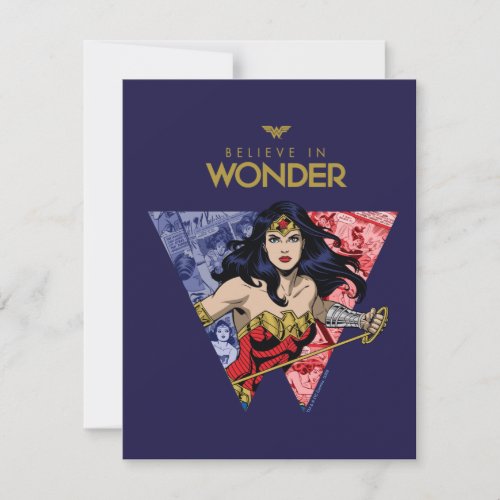 Believe In Wonder Wonder Woman Lasso Comic Logo Note Card