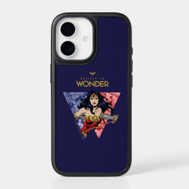 "Believe In Wonder" Wonder Woman Lasso Comic Logo Otterbox iPhone Case (Back)