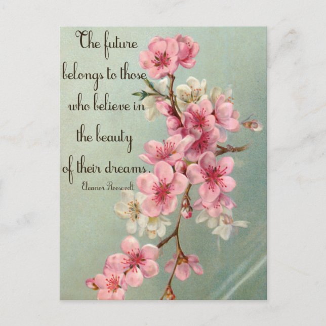 Believe in your Dreams Eleanor Roosevelt Postcard (Front)