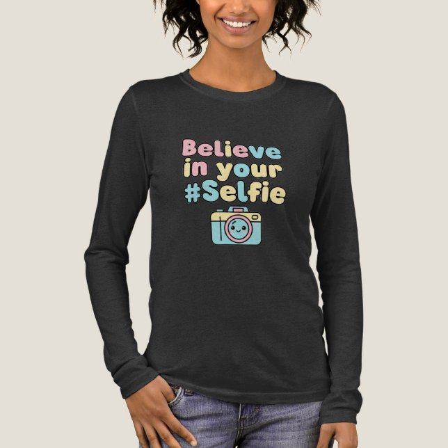 Believe in Your #Selfie–Fun Confidence Boost  Tri-Blend Shirt (Front)