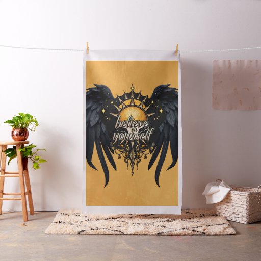 Believe in Yourself, a lettering  Fabric