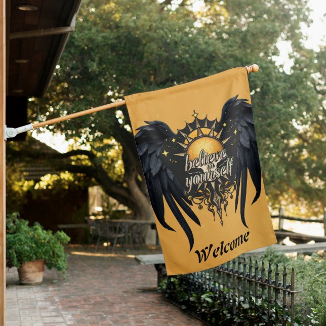 Believe in Yourself, a lettering  House Flag (In SItu)