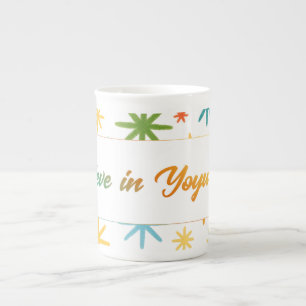 'Believe in Yourself' Colorful Motivational Bone China Mug