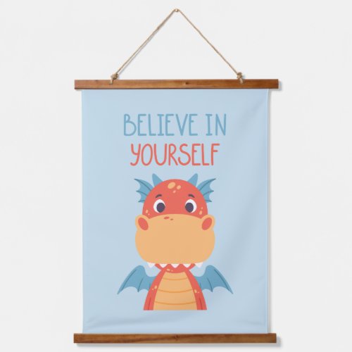 Believe In Yourself Dragon Hanging Tapestry