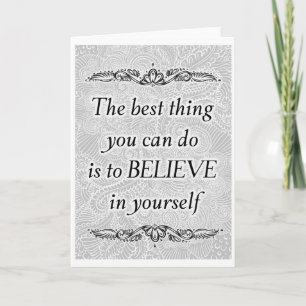 Believe in Yourself – Elegant Motivational Quote Card