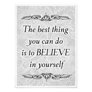 Believe in Yourself – Elegant Motivational Quote Photo Print