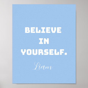 Believe in Yourself, Encouraging Wall Art for kids