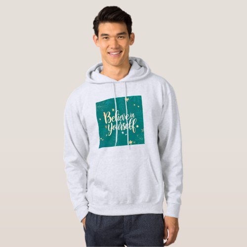 Believe in Yourself Floral Charm Hoodie