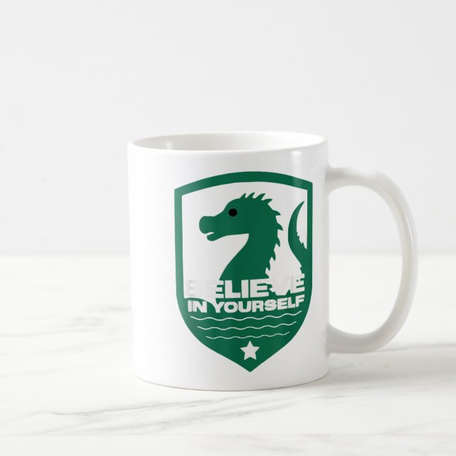 Believe In Yourself Funny Motivational Loch Ness M Coffee Mug (Right)