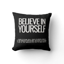 Believe in Yourself Inspirational Pillow