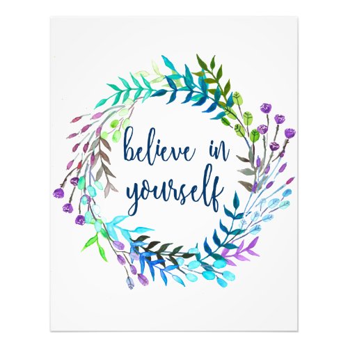 Believe In Yourself Inspirational Quote Photo Print