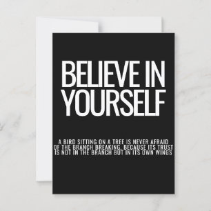 Believe In Yourself – Inspirational Quote Postcard