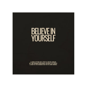 Believe in Yourself Inspirational Wood Wall Art