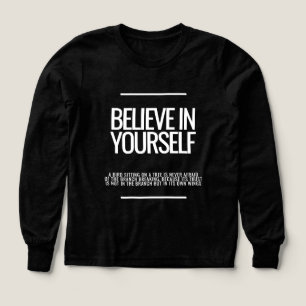 Believe in Yourself Kids Long Sleeve Tri-Blend Shirts