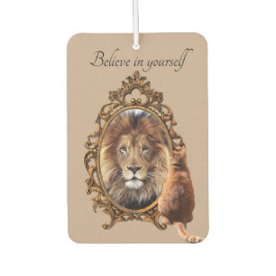 Believe In Yourself Lion Vintage Inspirational Air Freshener
