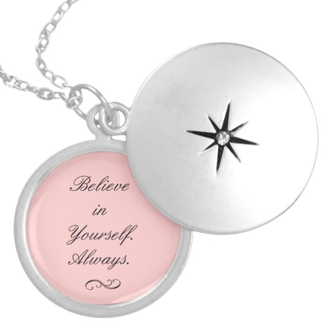 Believe in Yourself Locket Necklace (Front)