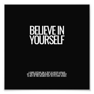 Believe in Yourself Minimalist Quote Print