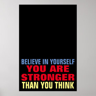 Believe in Yourself Motivational Confidence Quote Poster