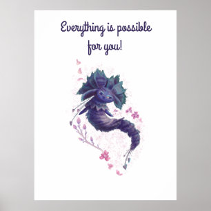 believe in yourself motivational kid's poster