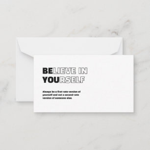 Believe in yourself Motivational Notecard