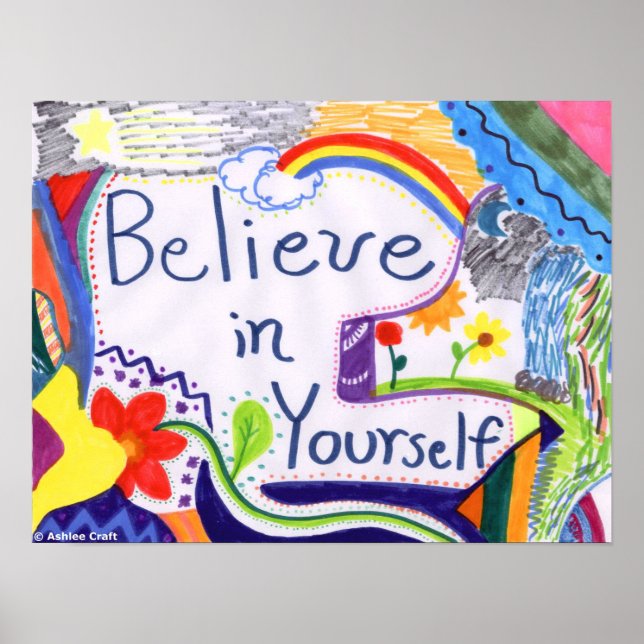 Believe in Yourself Motivational Poster (Front)