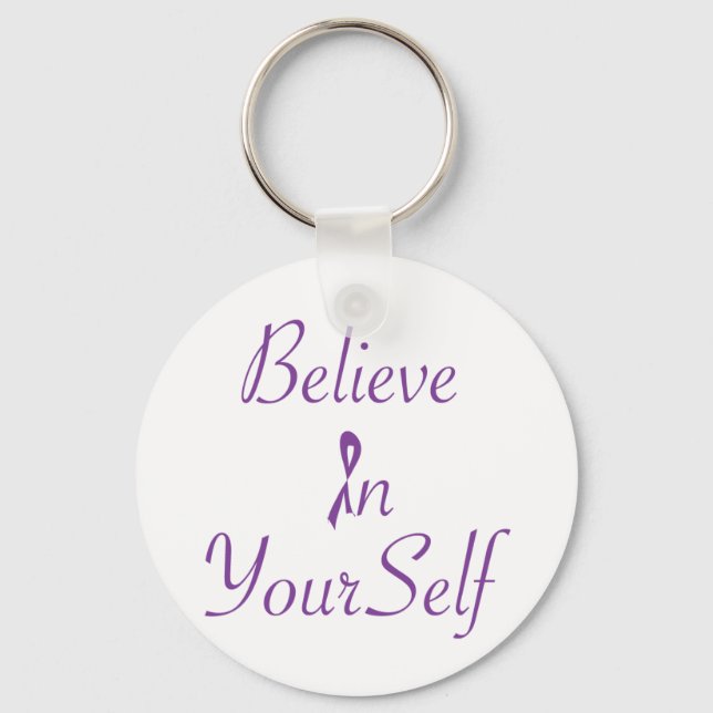 BELIEVE-IN-YOURSELF.png Keychain (Front)
