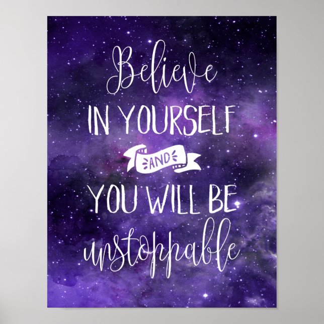 Believe In Yourself Quote Poster (Front)