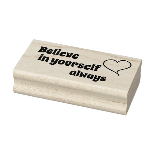 believe in yourself rubber stamp