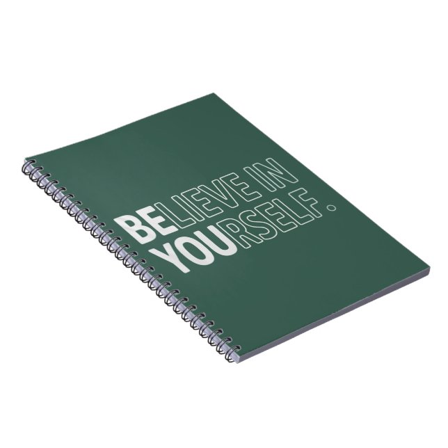 Believe In Yourself Teacher Motivational Positive  Notebook (Right Side)