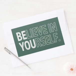 Believe In Yourself Teacher Motivational Positive  Rectangular Sticker