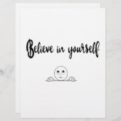 Believe In Yourself Text And Image (Front/Back)