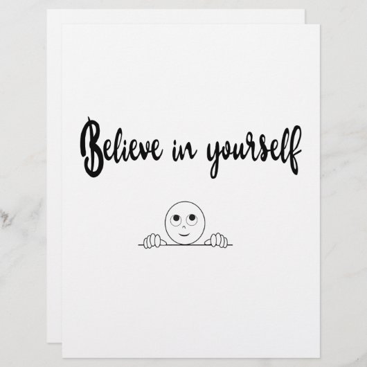 Believe In Yourself Text And Image (Front/Back)