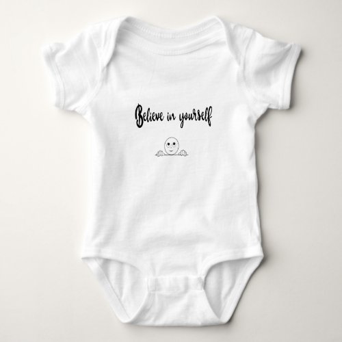 Believe In Yourself Text And Image Baby Bodysuit