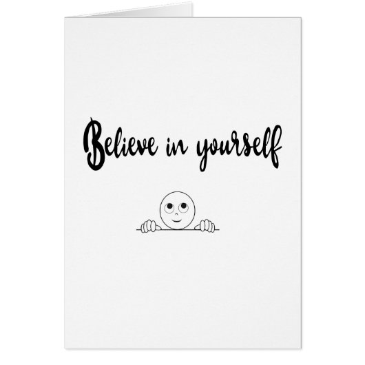 Believe In Yourself Text And Image Cards (Front)