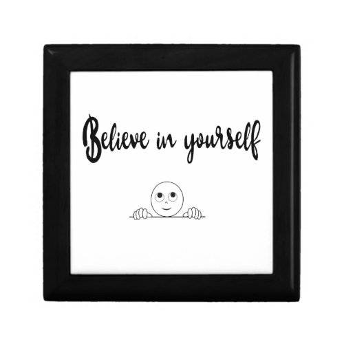 Believe In Yourself Text And Image Gift Box