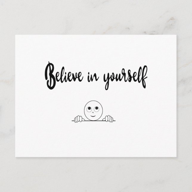 Believe In Yourself Text And Image Postcard (Front)