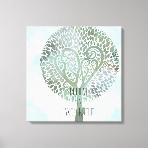 Believe in Yourself Tree Canvas Print