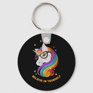 Believe In Yourself Unicorn    Keychain