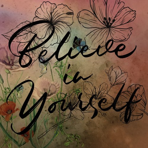 Believe in Yourself with butterflys and flowers  Notebook