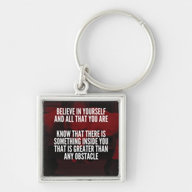 Believe In Yourself - Workout Motivational Keychain (Front)
