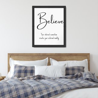Believe Inspirational Quote Wall Print