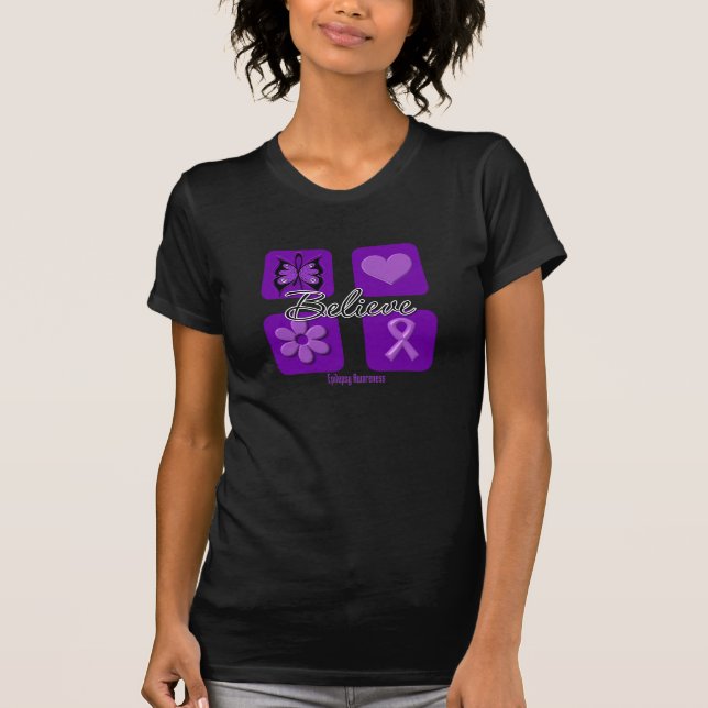 Believe Inspirations Epilepsy Awareness T-Shirt (Front)